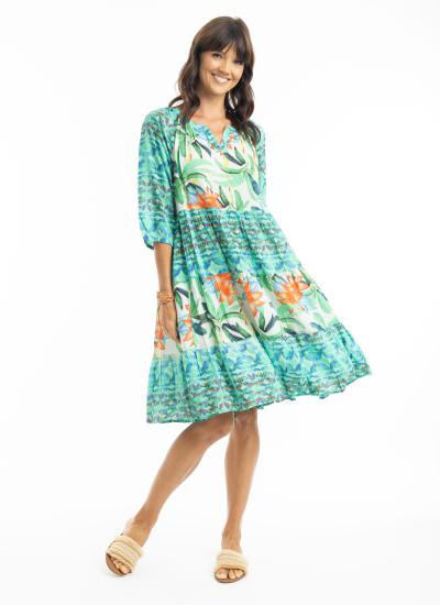 Olivia 3/4 Sleeve Layered Dress