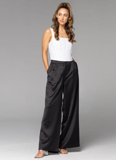 Rock Steady Wide Leg Satin Pant