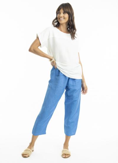 Blue Linen Pant